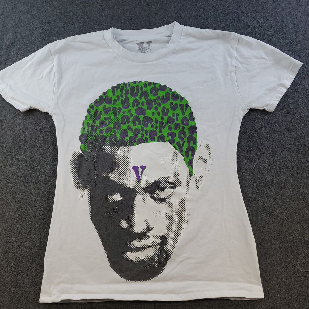 Vlone x Dennis Rodman White Cheetah Print T-Shirt Women’s/Youth Size Medium